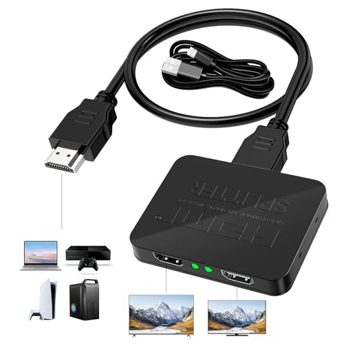 Amazon | HDMI 分配器 1入力2出力【業界の技術革新-安定版】4Kx2K@60Hz